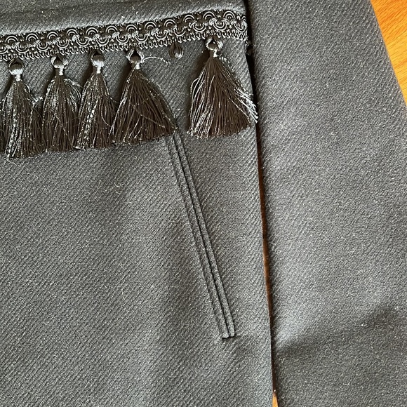 Zara Chic Tassel Jacket size S/M Black - Picture 6 of 8